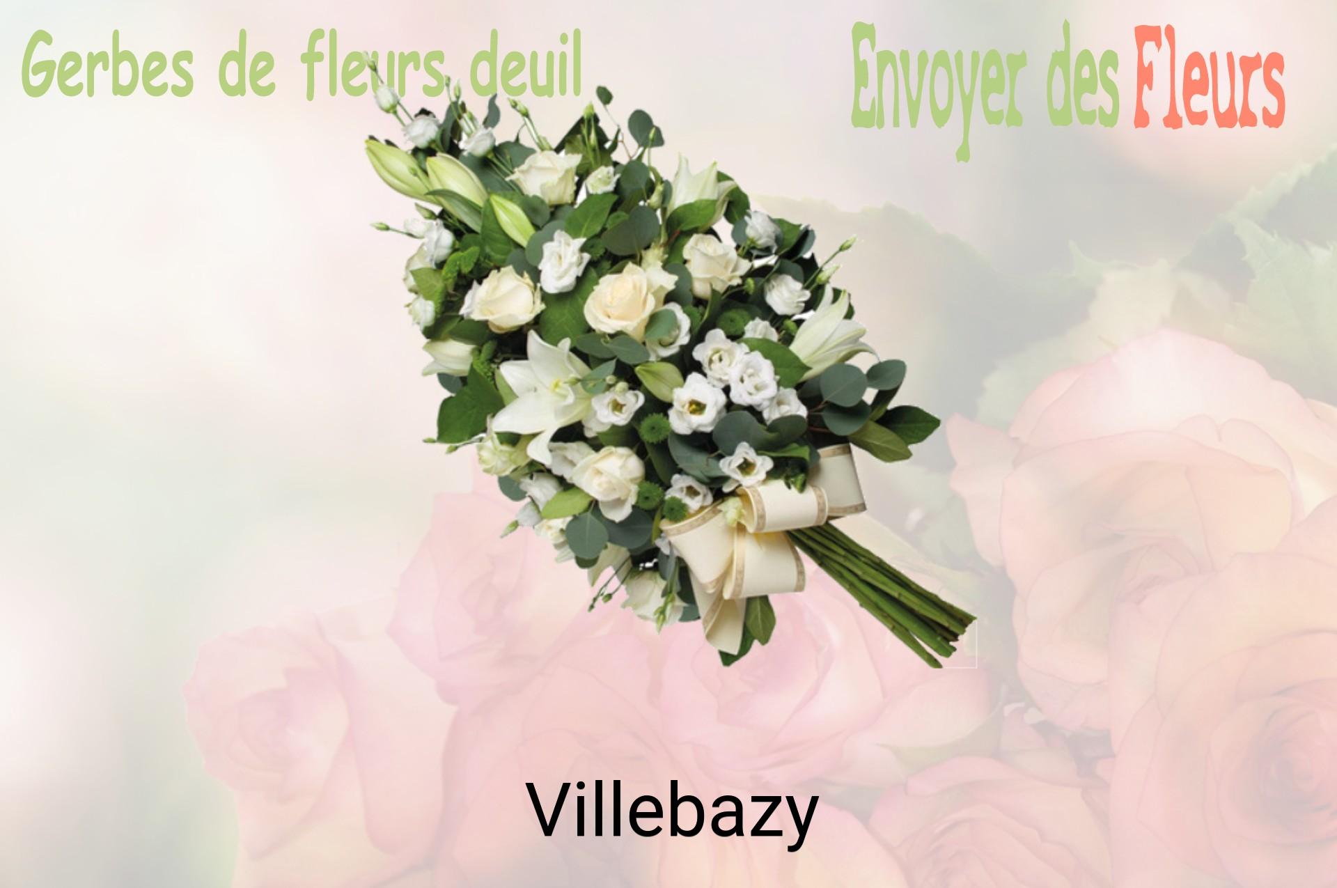Gerbe de fleurs de deuil livrée à Villebazy